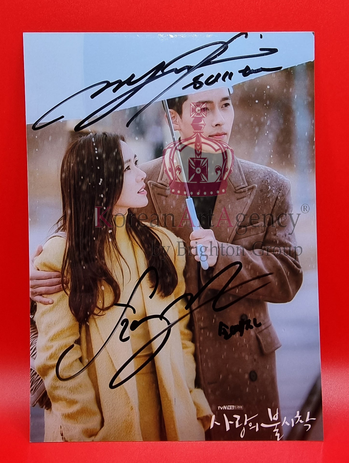 Hyun Bin Son Ye Jin Crash Landing on you Autograph