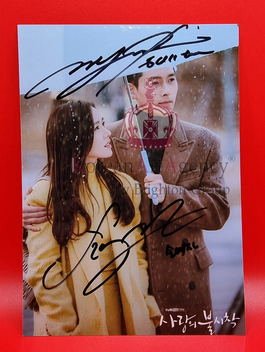 Hyun Bin Son Ye Jin Crash Landing on you Autograph