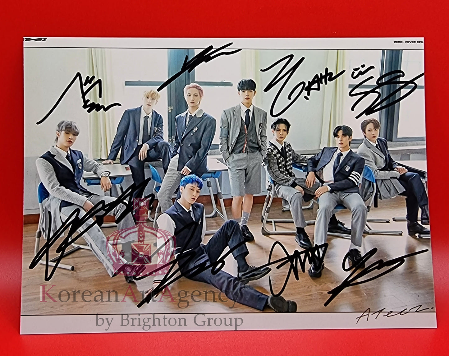 Ateez Hong Joong Seunghwa Yunho Yeosang San Mingi Woo Young Jong Ho Autograph