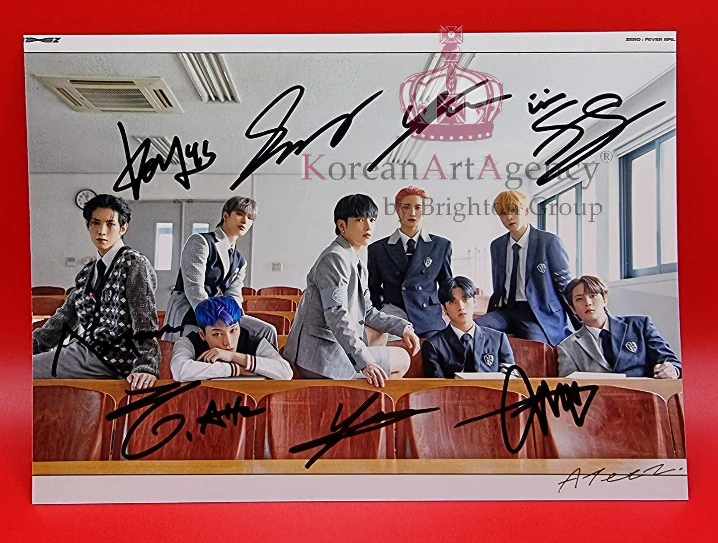 Ateez Hong Joong Seunghwa Yunho Yeosang San Mingi Woo Young Jong Ho Autograph