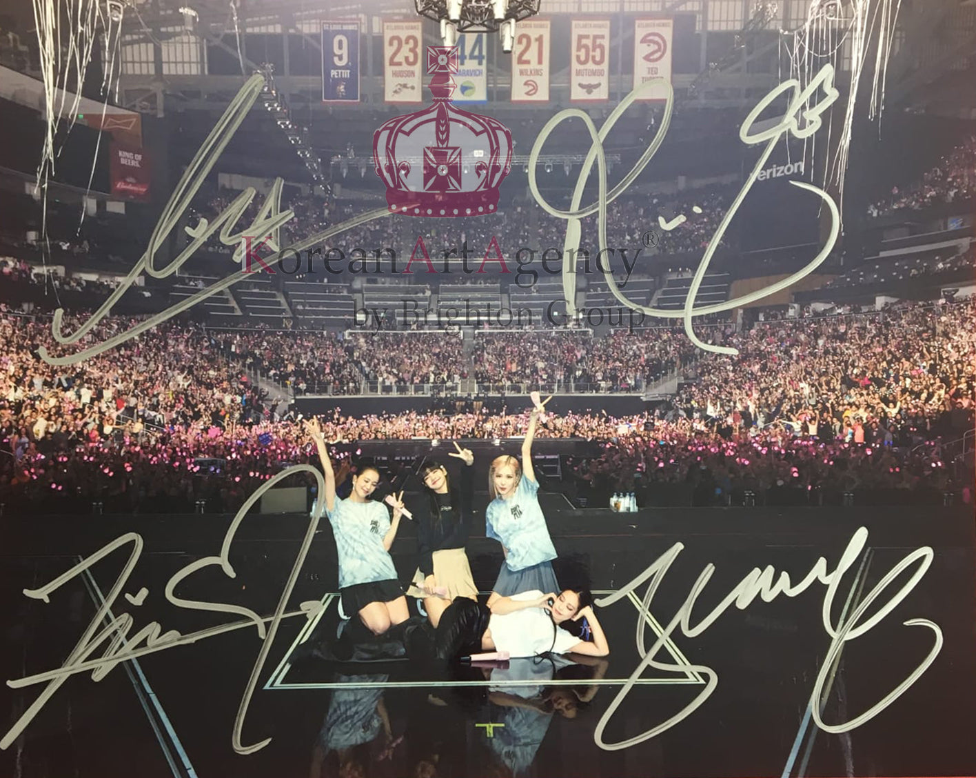 Blackpink Jennie Rosé Lisa Jisso Born Pink World Tour Autograph 25cm x 20cm