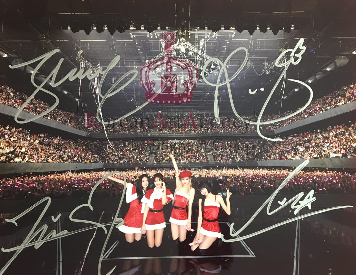 Blackpink Jennie Rosé Lisa Jisso Born Pink World Tour Autograph 25cm x 20cm