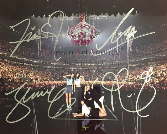 Blackpink Jennie Rosé Lisa Jisso Born Pink World Tour Autograph 25cm x 20cm