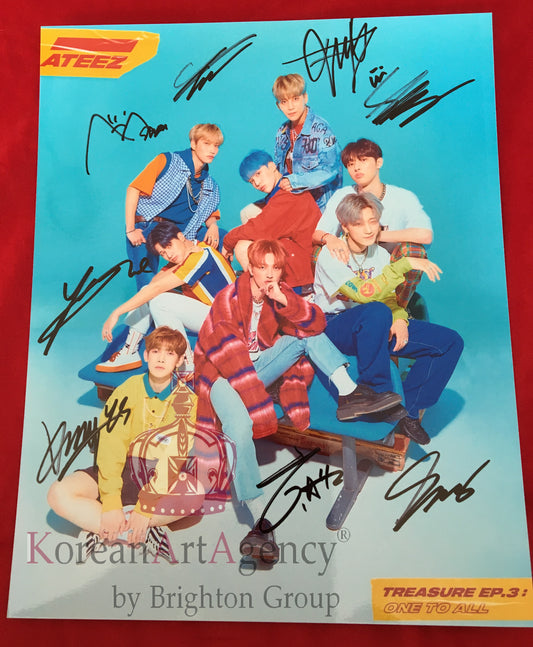 Ateez Hong Joong Seunghwa Yunho Yeosang Mingi Woo Young autograph