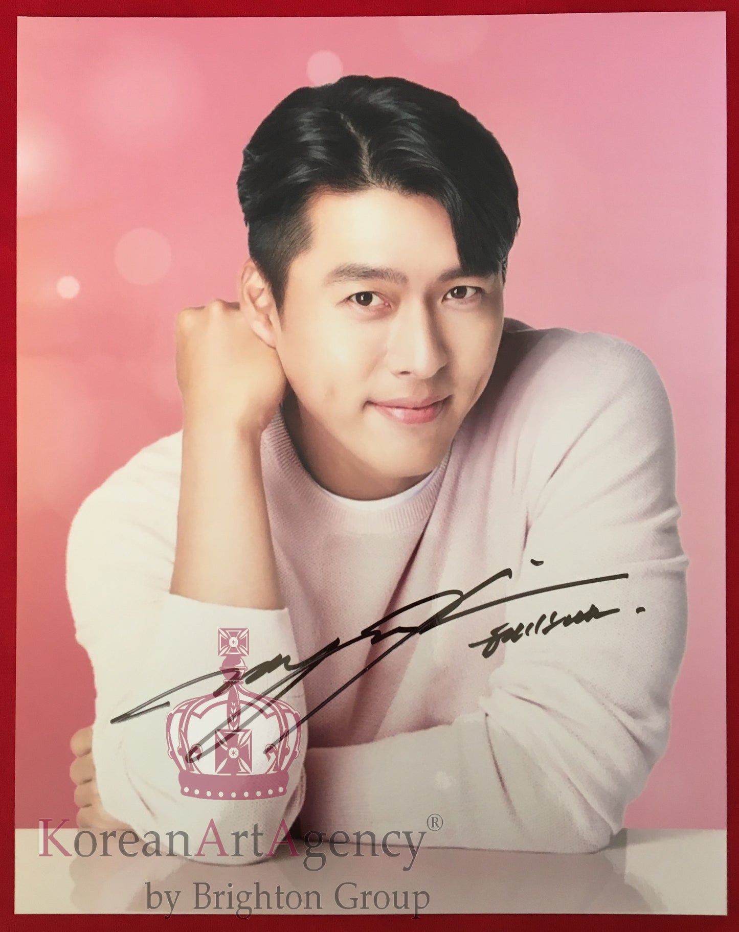 Hyun Bin 30x26cm 10inches Autograph