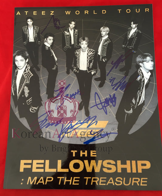 ATEEZ 30x26cm Autograph of all members