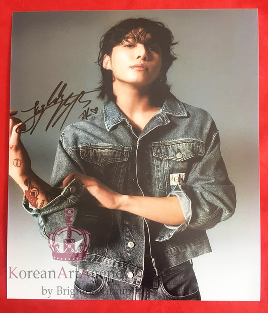 BTS Jungkook Calvin Klein Campaign Global Ambassador 10inches Autograph