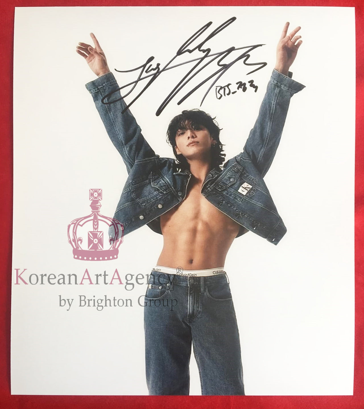 BTS Jungkook Calvin Klein Campaign Global Ambassador 10inches Autograph