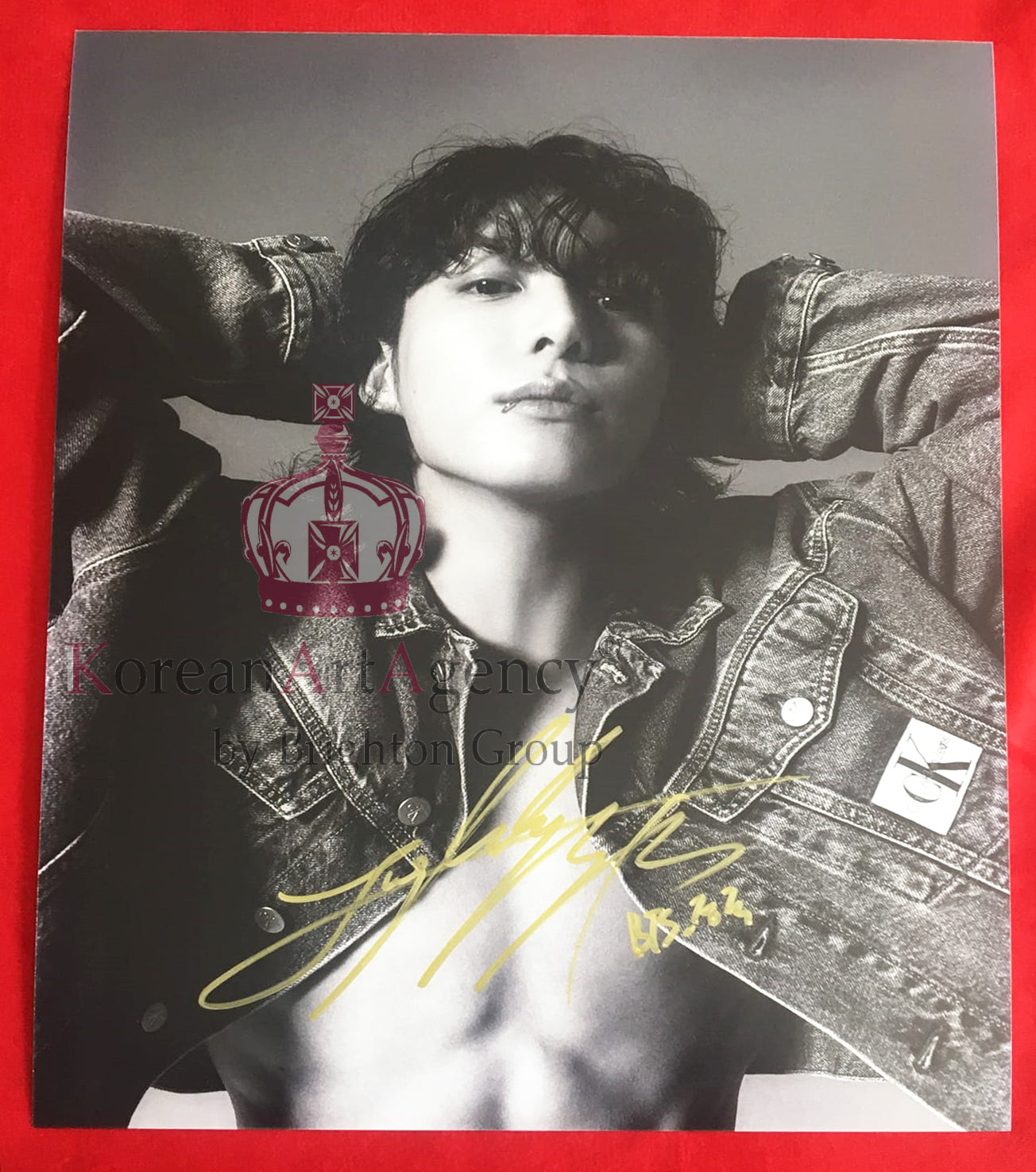 BTS Jungkook Calvin Klein Campaign Global Ambassador 10inches Autograph