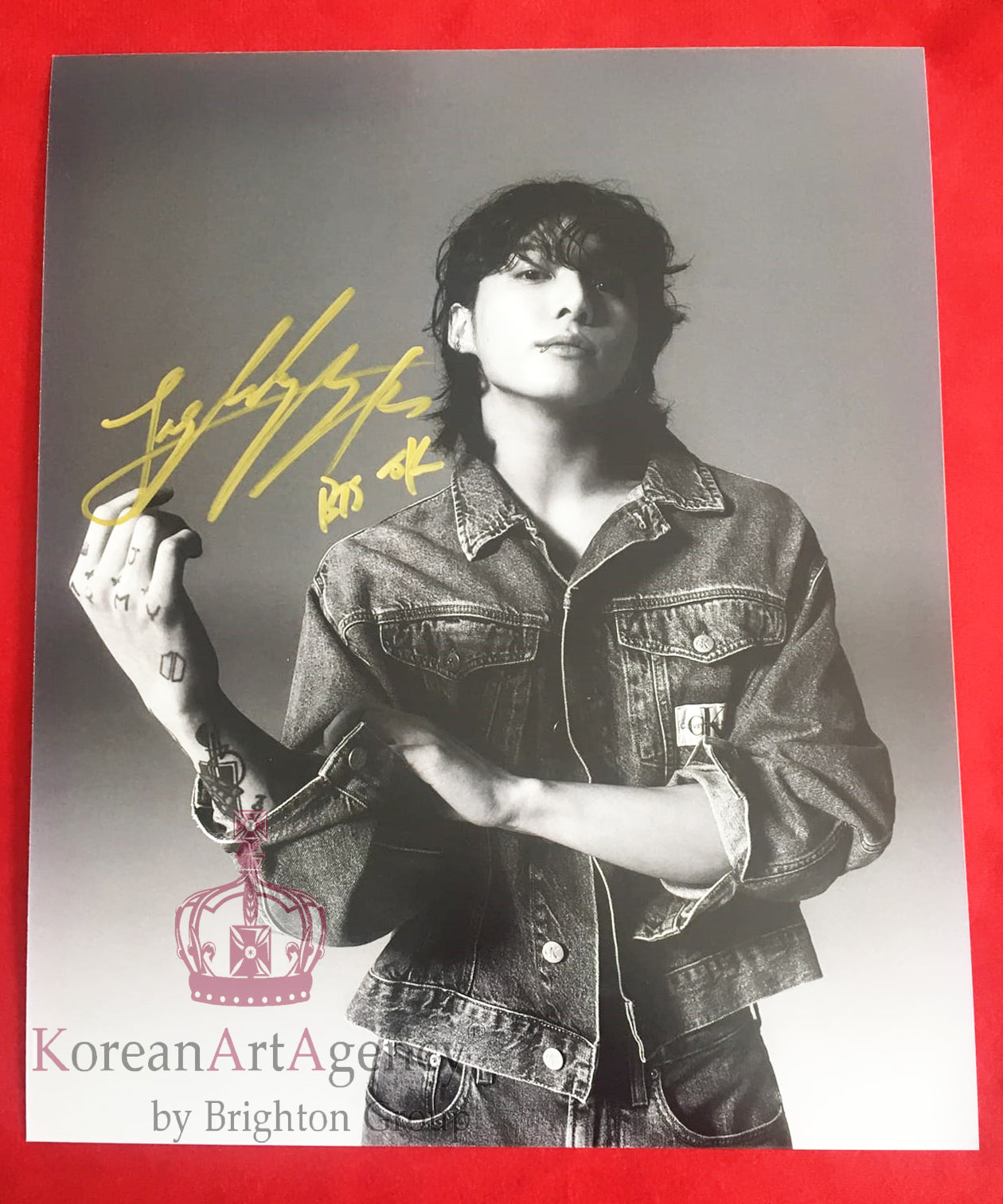 BTS Jungkook Calvin Klein Campaign Global Ambassador 10inches Autograph