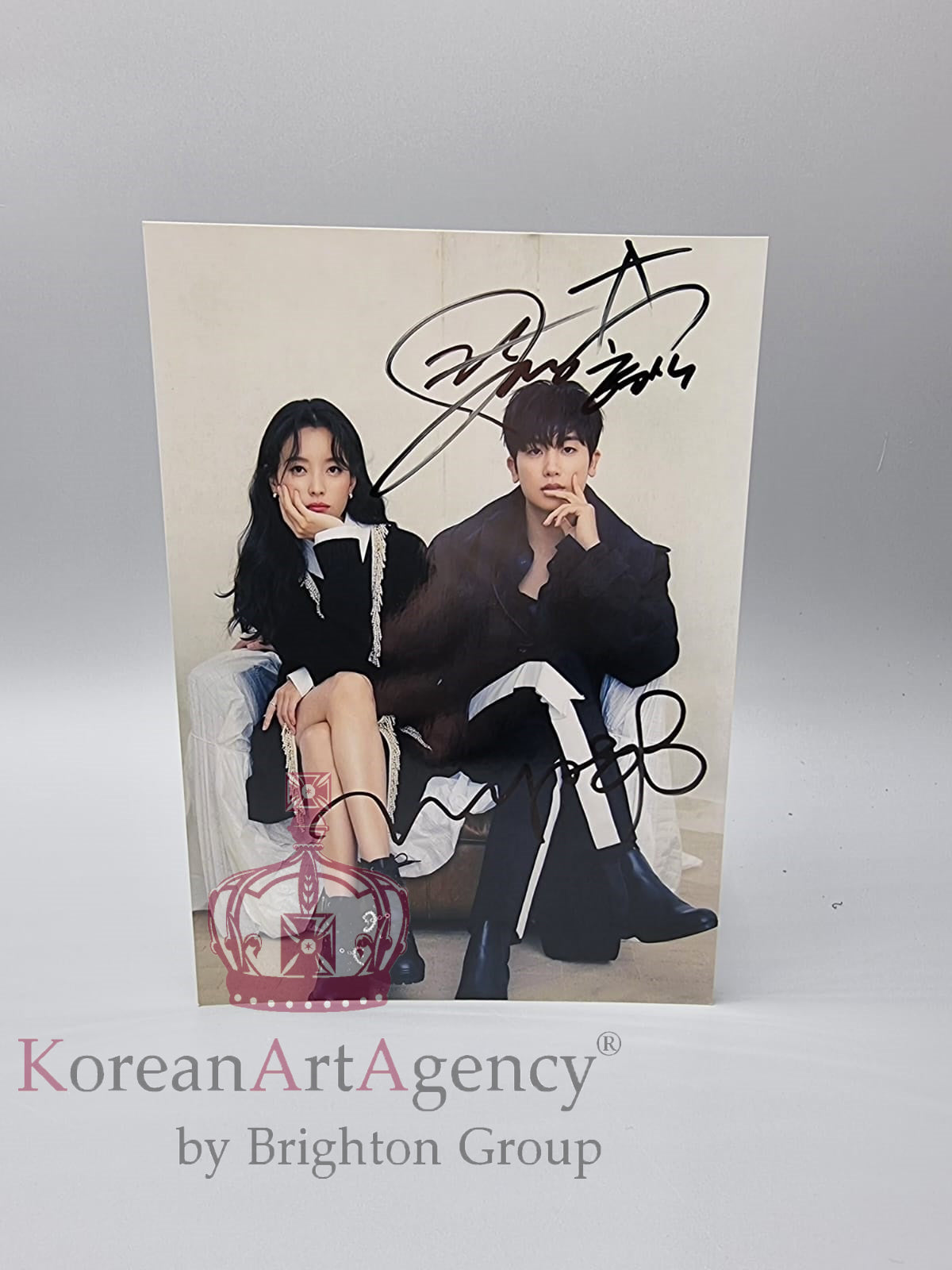 Park Hyun Sik Han Ji Min Two Lights: Relumino 13x18cm Autograph