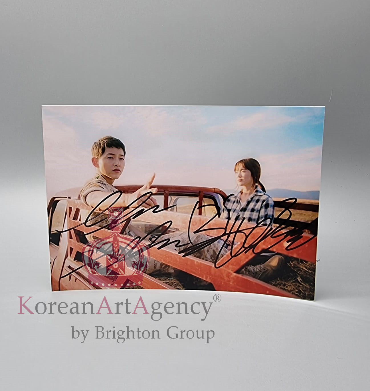 Song Joong Ki Song Hye Kyo Descendants of the Sun 13x18 Autograph