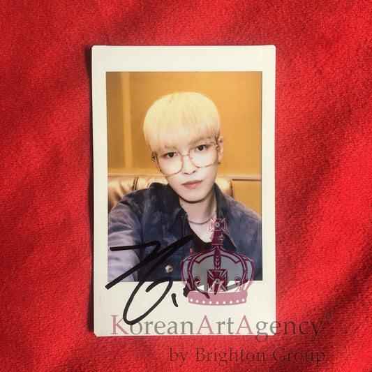 ATEEZ Kim Hong Joong autographed Polaroid collectible