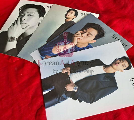 Park Seo Joon Harper's BAZAAR Taiwan  MAY 2022 3pcs SET Postcard Autograph