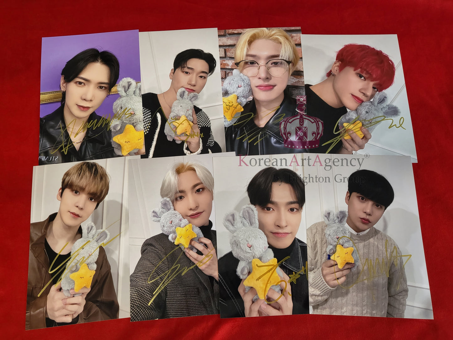 ATEEZ Individual Autographs 8pcs Set Wooyoung Kim Hong Joong San Park Seong Hwa Song Min-gi Jeong Yun-ho Kang Yeo Sang Choi Jong Ho