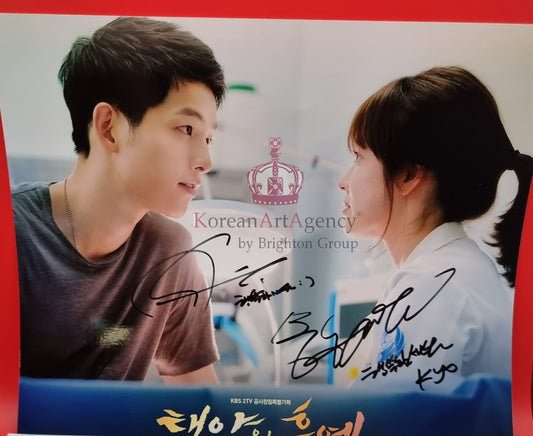 Song Hye Kyo Song Joong Ki Descendants of the Sun DINA4 Format 20cm X 30cm Autograph