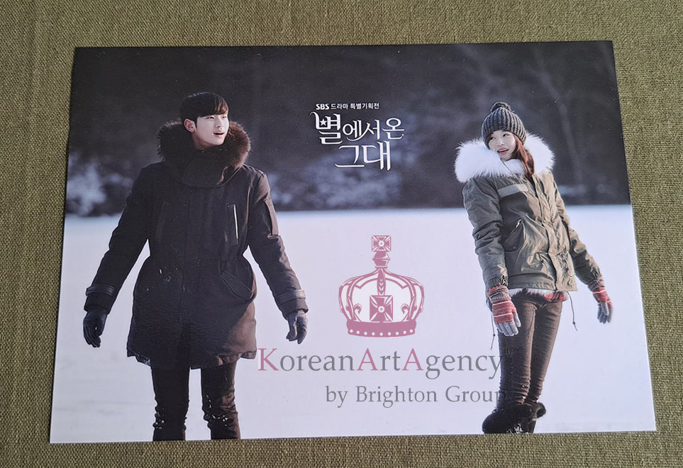 Kim Soo Hyun Jun Ji Hyun My Love From a Star 5pcs Hard Paper Autograph