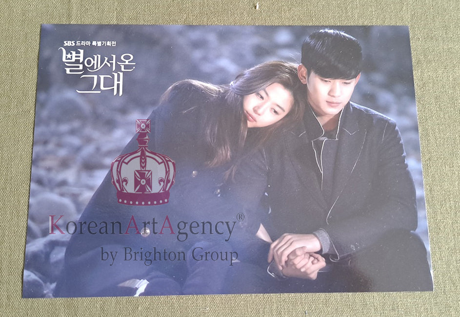 Kim Soo Hyun Jun Ji Hyun My Love From a Star 5pcs Hard Paper Autograph