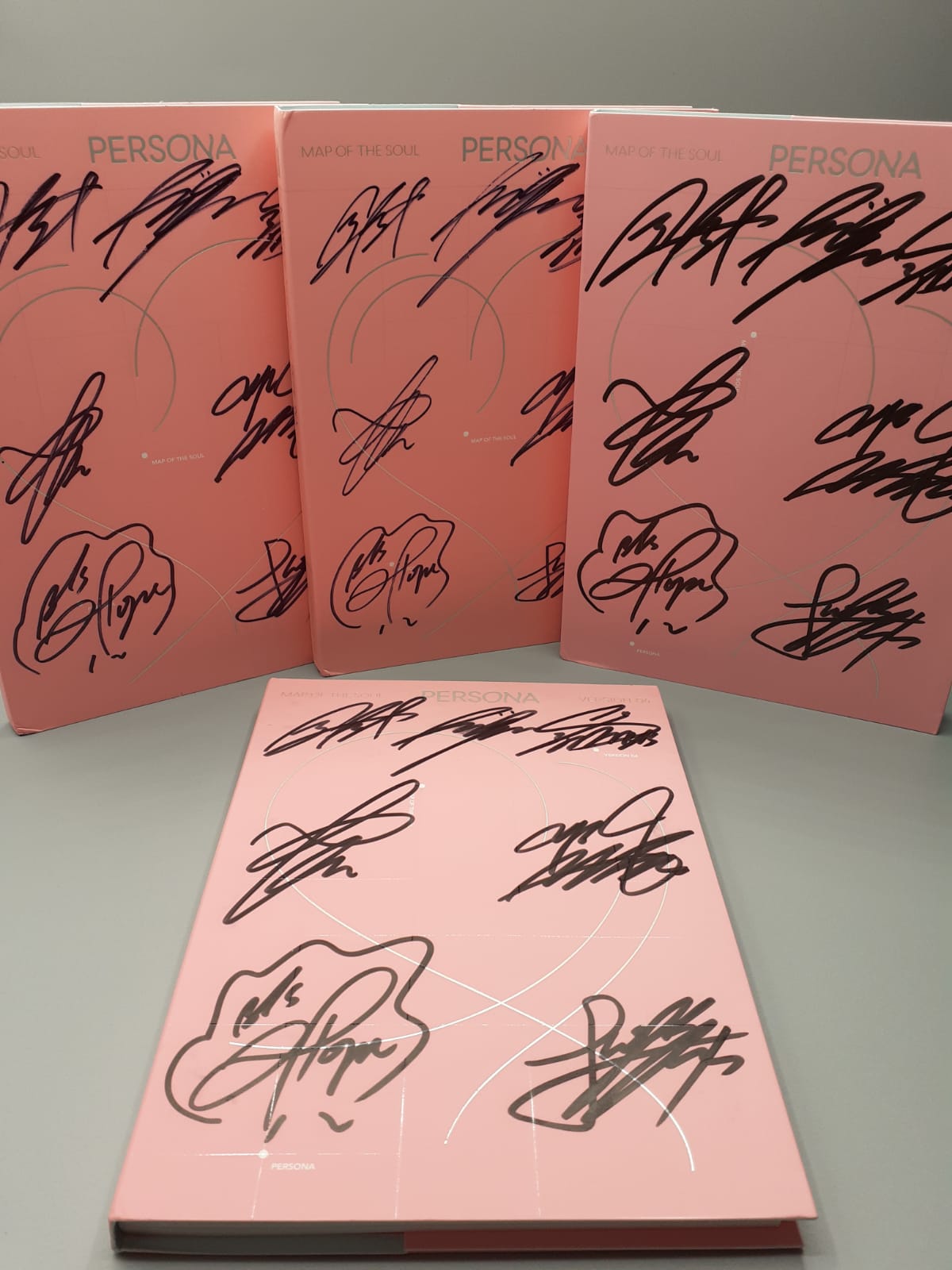 BTS MAP OF THE SOUL: PERSONA 4 Versions SET Autographed Jimin V Jungkook JHope Suga RM Jin