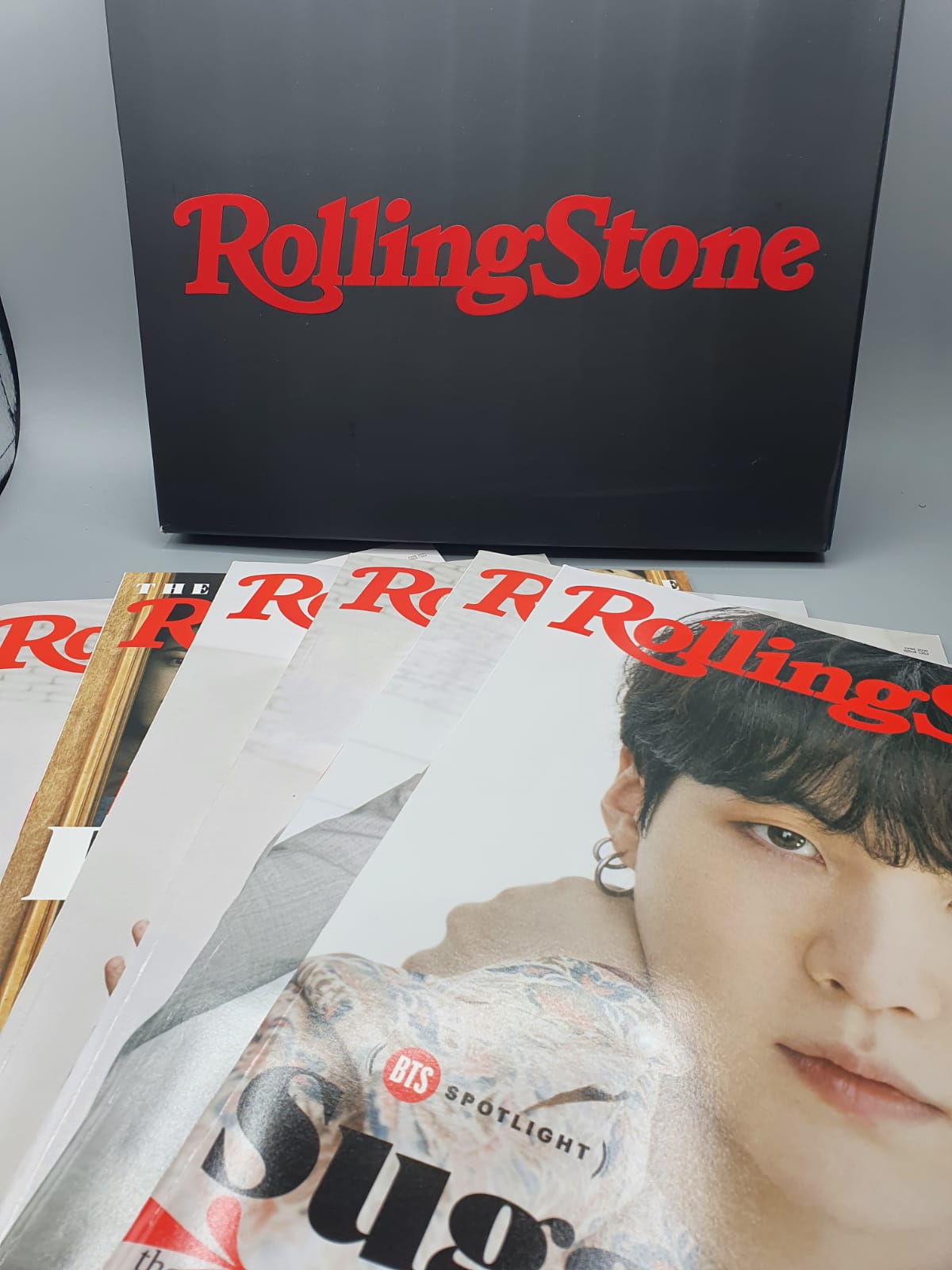 BTS Rolling Stone BTS Cover Edition 8pcs Magazines Collectors Box Set Autographed Jimin V RM Jungkook Jhope Jin Suga Limited Edition