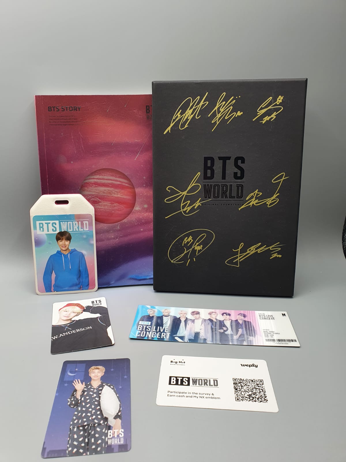 BTS World Original Soundtrack Jimin, Jin Jhope, Jungkook V RM Suga Autographed