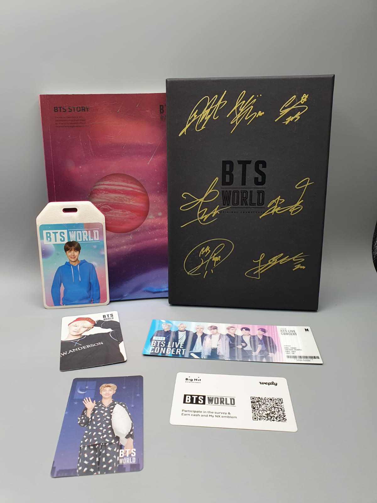 BTS World Original Soundtrack Jimin, Jin Jhope, Jungkook V RM Suga Autographed