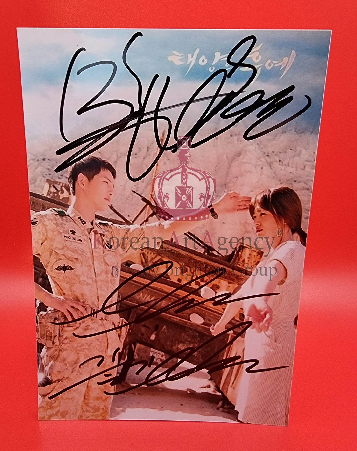 Song Joong Ki Song Hye Kyo Descendants of the Sun Autograph