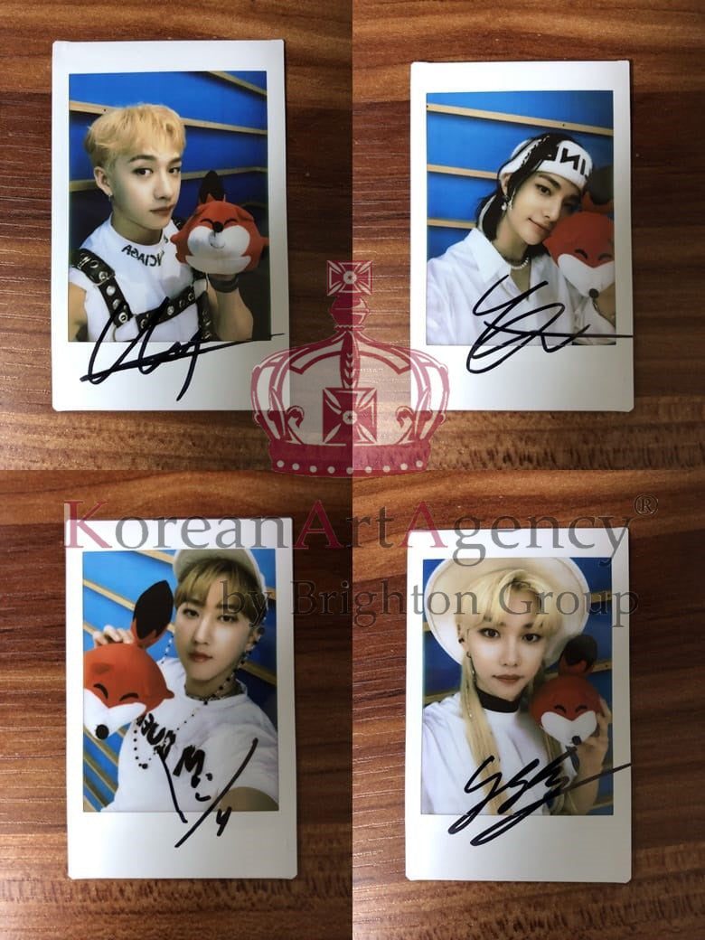 Stray Kids Set 8pcs Photocards Individual Autographed Bang Chan Lee Know Changbin Hyunjin Han Felix Seungmin I.N