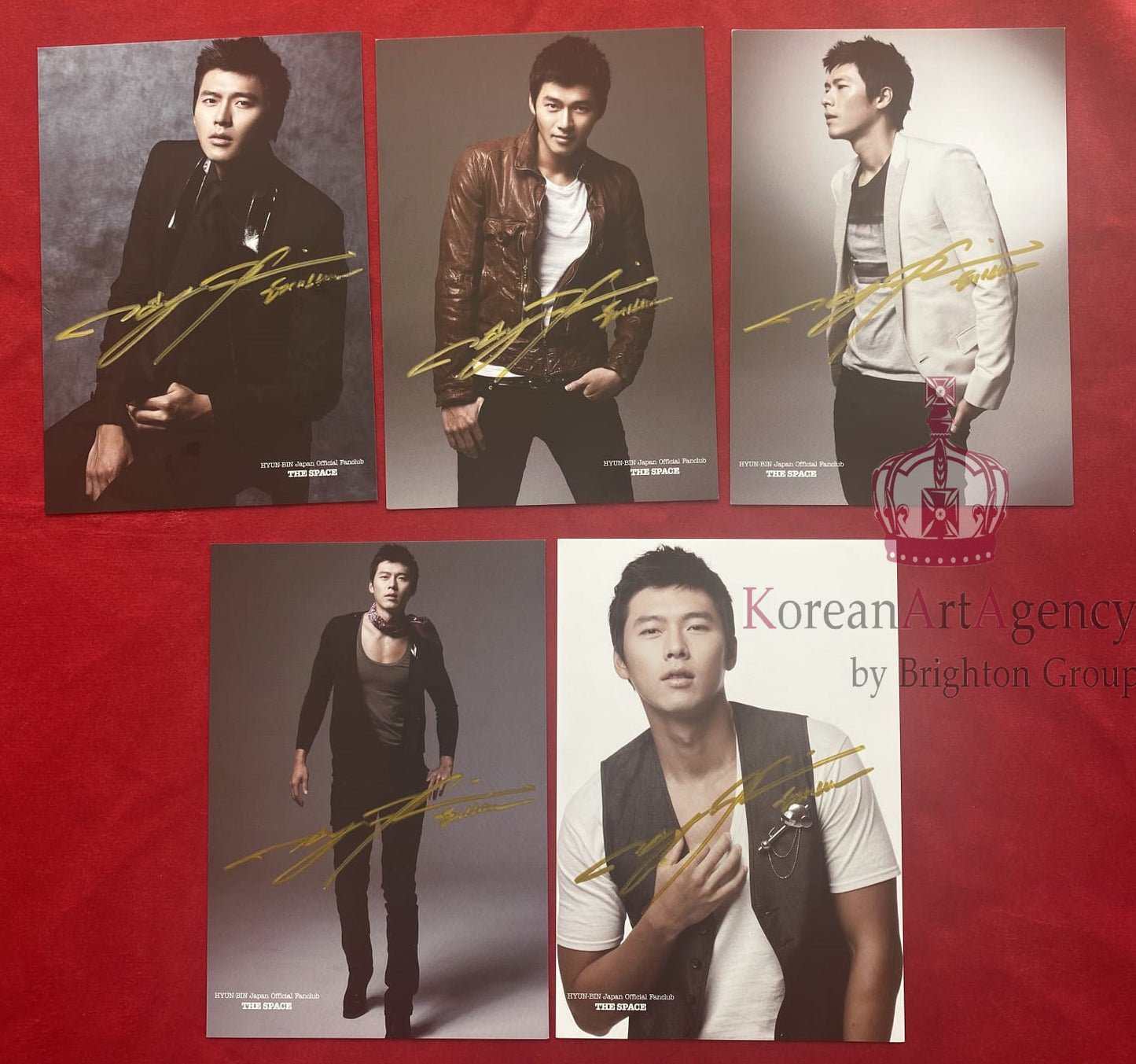 Hyun Bin Autographs 10pcs Post Cards SET