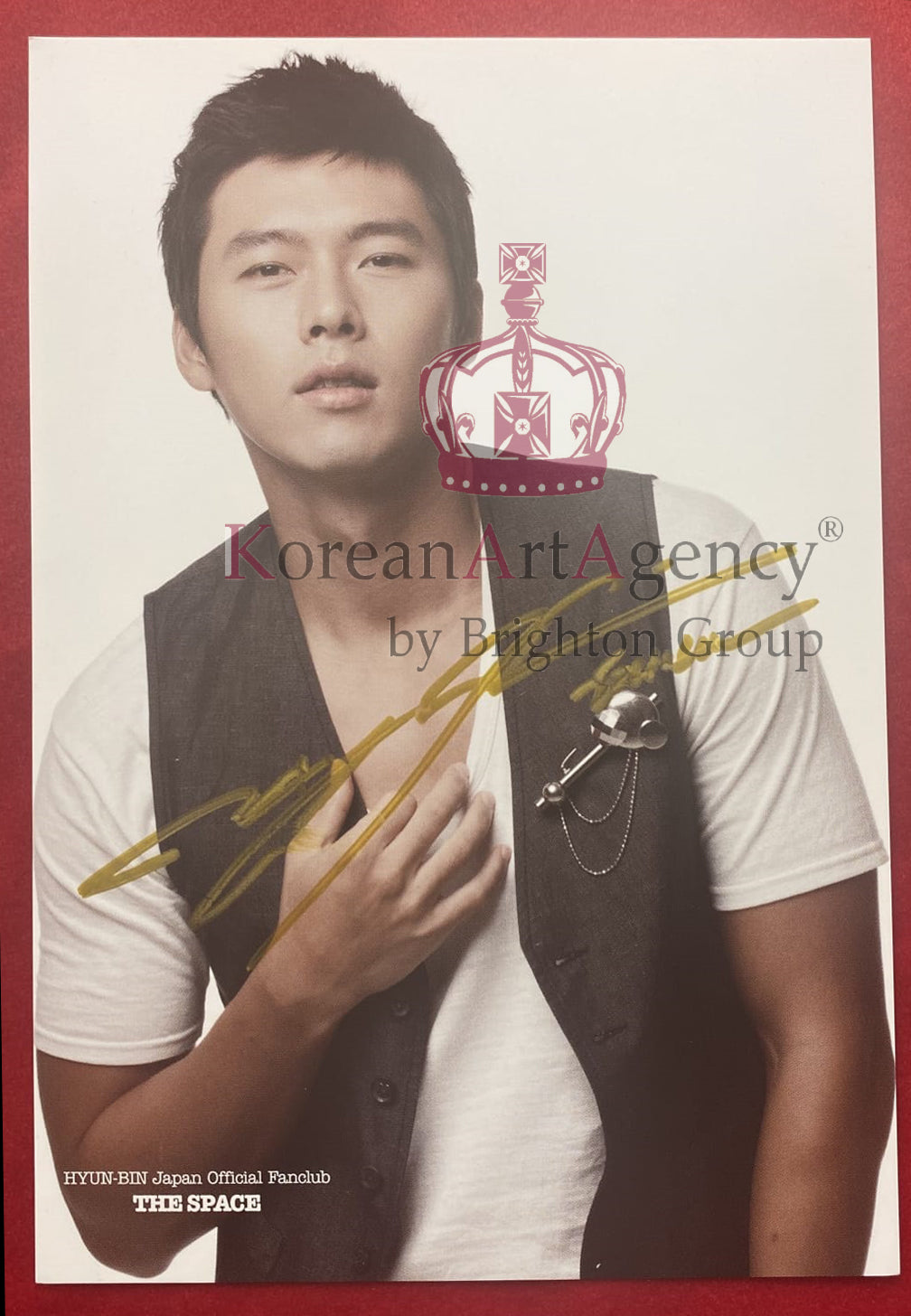 Hyun Bin Autographs 10pcs Post Cards SET