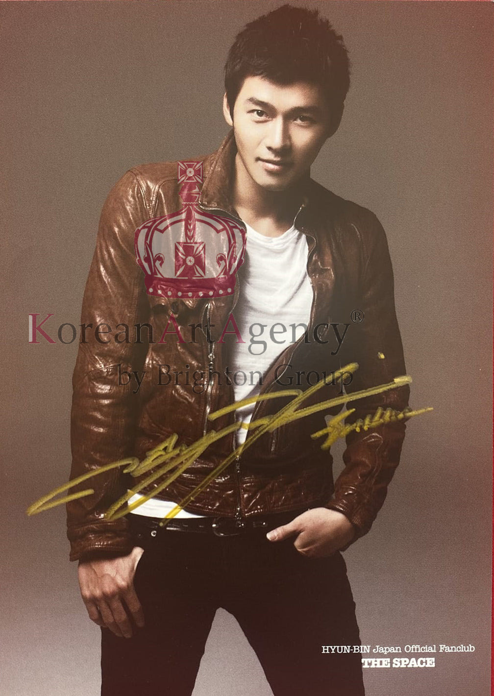 Hyun Bin Autographs 10pcs Post Cards SET