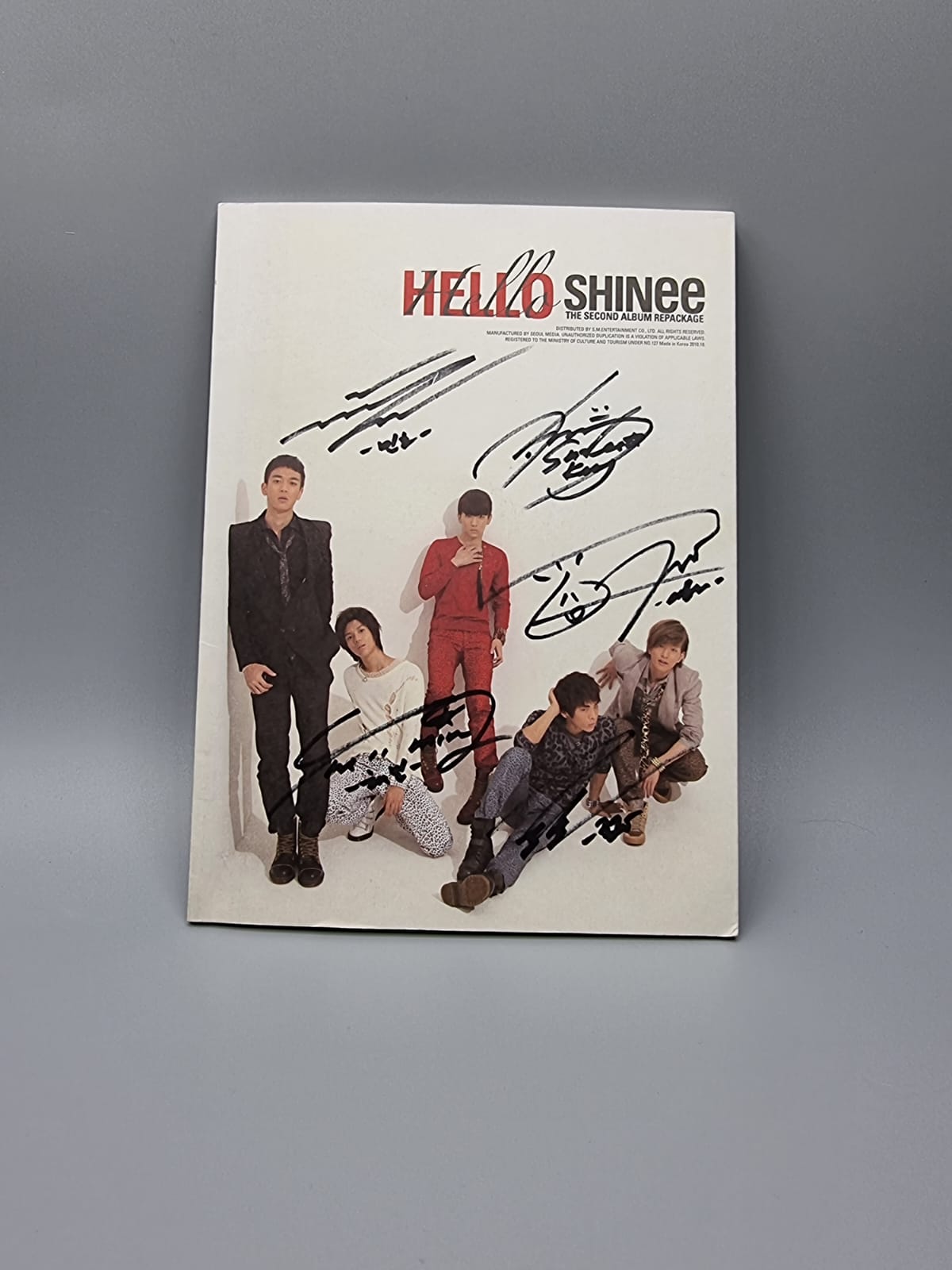 Shinee – Hello The Second Album Repackage Jonghyun Taemin Choi Min-ho Key Onew Autographed