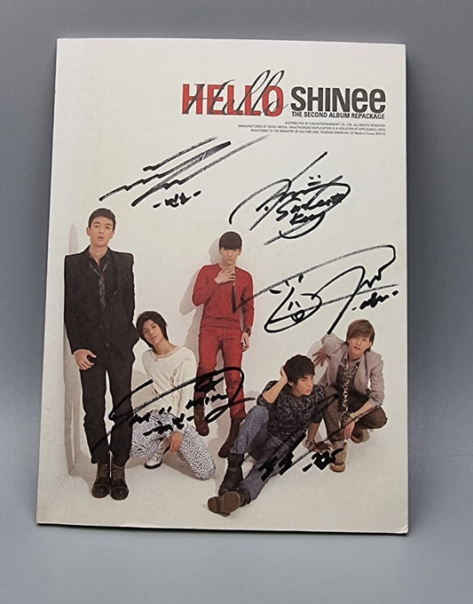 Shinee – Hello The Second Album Repackage Jonghyun Taemin Choi Min-ho Key Onew Autographed